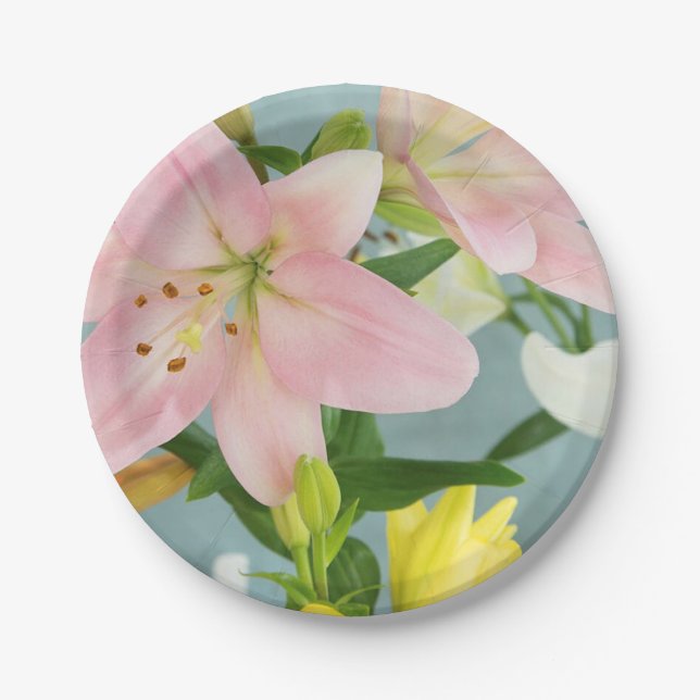 Pink Lily 7" Papierplatte Pappteller (Vorderseite)