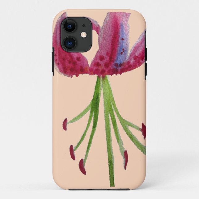 Pink Lily Aquarell Moderne Blume Blumenstrauß Case-Mate iPhone Hülle (Rückseite)