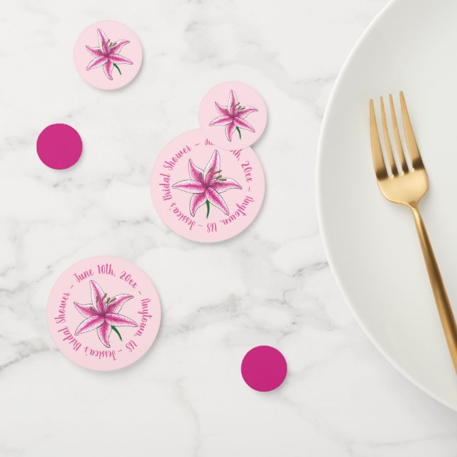 Pink Lily Blume Bridal Baby Dusche Blumengarten Konfetti (Gruppe)