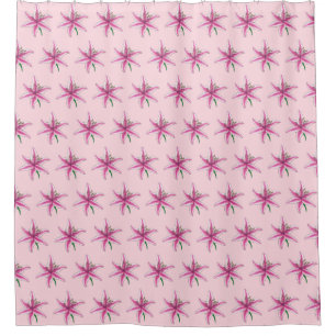 Pink Lily Blume Floral Print Garden Lilien Duschvorhang