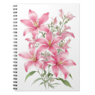 Pink Lily Blume Notizblock