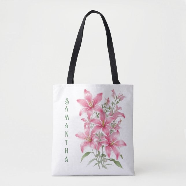 Pink Lily Blume Personalisiert (Vorderseite)