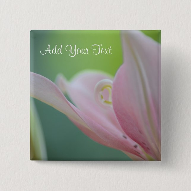 Pink Lily by Shirley Taylor Button (Vorderseite)