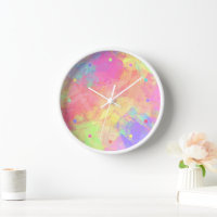 Pink Lime Green Lila Blue Polygon Art Pattern Cl