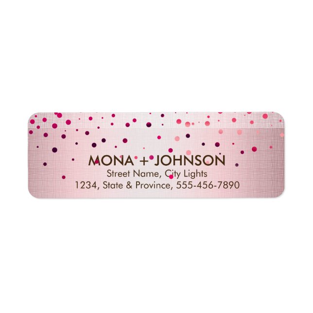 Pink Linen Glitzer Sparkle Confetti Dots Modern (Vorne)