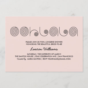 Pink Lingerie Dusche Einladungen Ooh La La