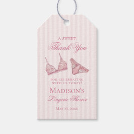 Pink Lingerie Shower Bachelorette Bridal Favor Geschenkanhänger