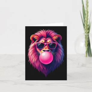 Pink Lion bläst Blubble Gum Karte