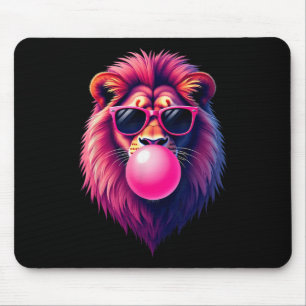 Pink Lion bläst Blubble Gum Mousepad