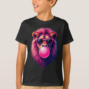 Pink Lion bläst Blubble Gum T-Shirt