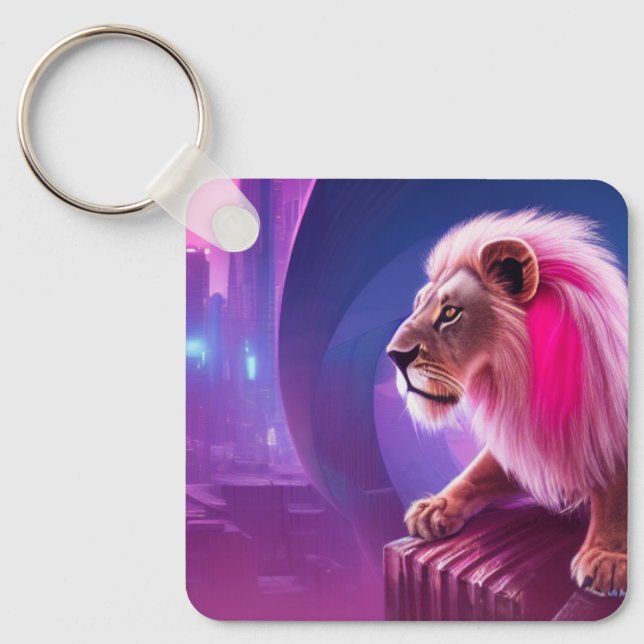 Pink Lion Schlüsselanhänger (Vorderseite)