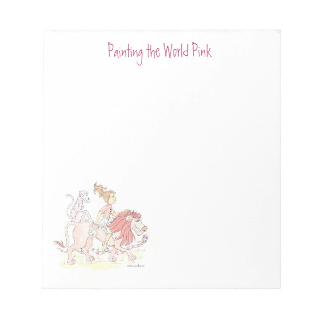Pink Lion Tablette Notizblock (Vorderseite)