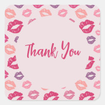 Pink Lips Glam Party Vielen Dank für Ihre Unterstü