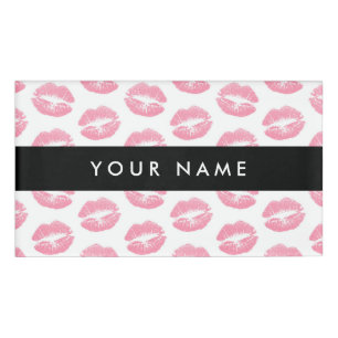 Pink Lips, Kiss, Lipstick, Ihr Name, Personalisier Namenschild