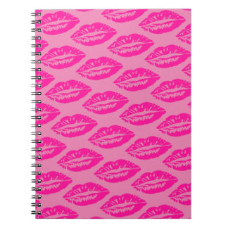 Pink Lips Pattern Notizblock