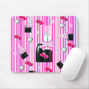 Pink Lipstick Herz Stripe Maus Pad! Mousepad