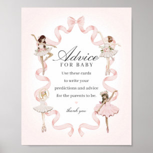 Pink Little Ballerina Advice for Baby Show Poster