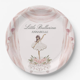 Pink Little Ballerina Baby Dusche oder Geburtstag Pappteller