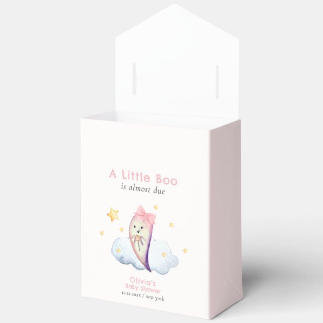 Pink Little Boo Bow Ghost Halloween Kinderdusche Geschenkschachtel (Offen)