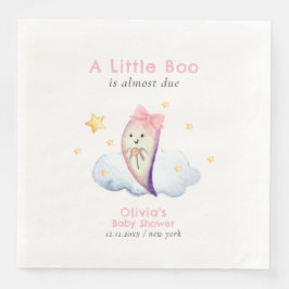 Pink Little Boo Bow Ghost Halloween Kinderdusche Serviette