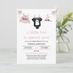 Pink Little Boo Halloween Girl Clothes Kinderdusch Einladung