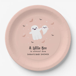 Pink Little Boo Halloween Kinderdusche Pappteller