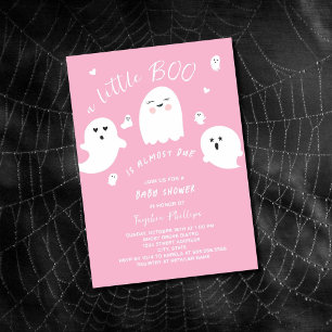 Pink Little Boo ist die Kinderdusche von Halloween Einladung