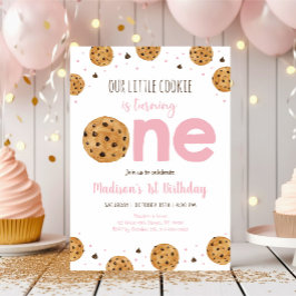 Pink Little Cookie Erster Geburtstag Einladung