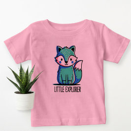 Pink Little Explorer Baby T-Shirt - Cute