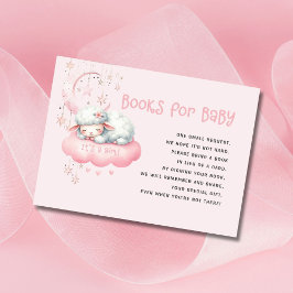 Pink Little Lamb Babydusche Bücher für Baby Begleitkarte
