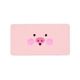 Pink Little Piggy Labels Adressaufkleber