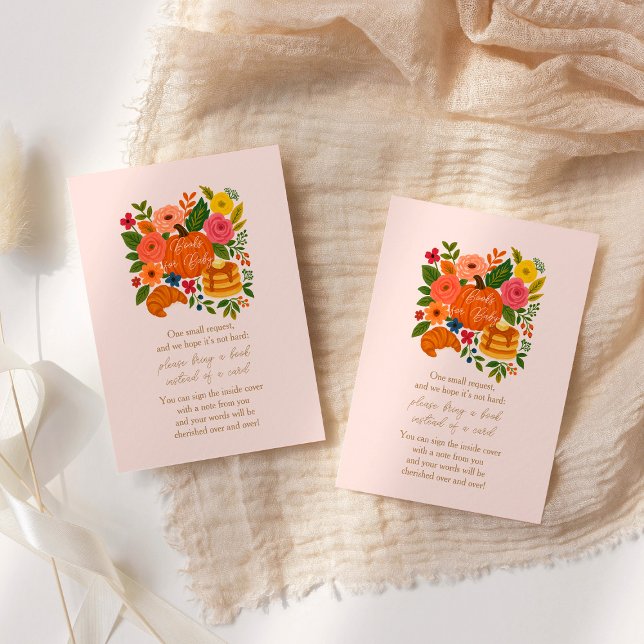 Pink Little Pumpkin Baby Duschbücher für Baby Begleitkarte (Von Creator hochgeladen)