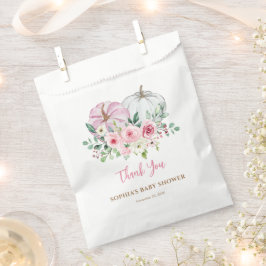 Pink Little Pumpkin Baby Dusche Danke Geschenktütchen