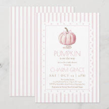 Pink Little Pumpkin Baby Dusche Einladung