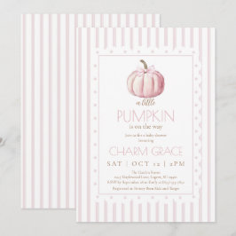 Pink Little Pumpkin Baby Dusche Einladung