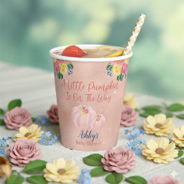 Pink Little Pumpkin Baby Duschpapiertasse Pappbecher