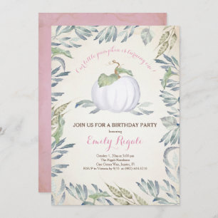 Pink Little Pumpkin BIRTHDAY PARTY Einladung