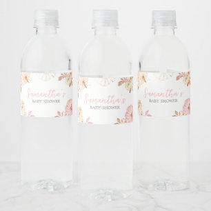 Pink Little Pumpkin Fall Baby Dusche Wasserflaschenetikett