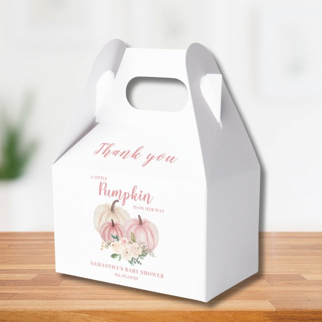 Pink Little Pumpkin Girl Babydusche Gefälligkeitsb Geschenkschachtel (Von Creator hochgeladen)