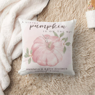Pink Little Pumpkin Herbst Babydusche Kissen
