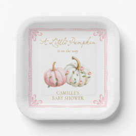 Pink Little Pumpkin Party Plates Pappteller