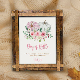 Pink Little Pumpkin Vintag Diaper Raffle Poster