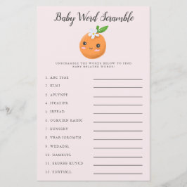 Pink Little Süsse Baby Word Scramble Game