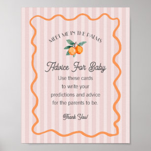 Pink Little Süsse Citrus Duschbeilage für Baby Poster