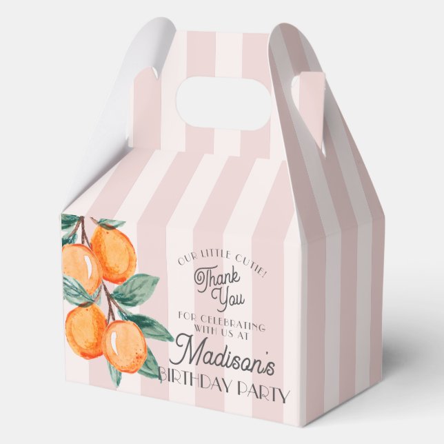 Pink Little Süsse Citrus Geburtstagsparty Geschenkschachtel (Vorderseite)