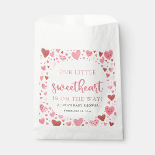 Pink Little Sweetheart Valentine's Day Babydusche Geschenktütchen