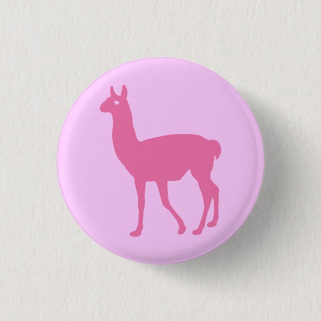 Pink Llama Button (Vorderseite)