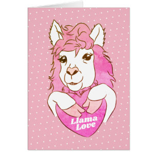 Pink Llama Liebe & Herz