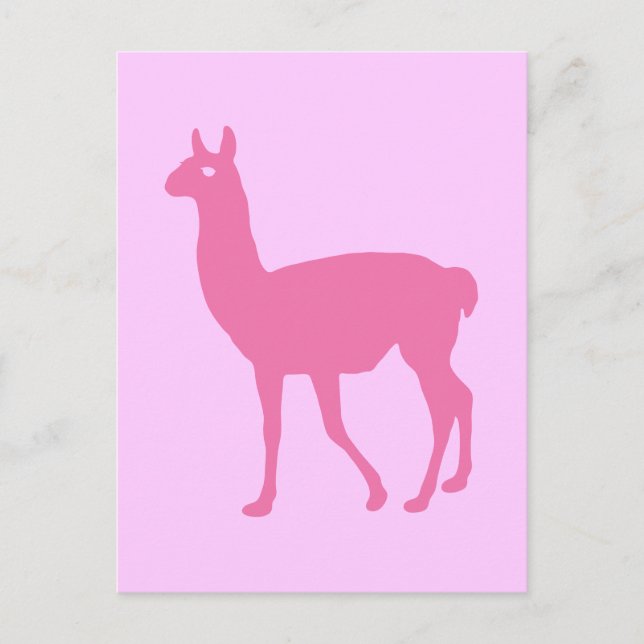 Pink Llama Postkarte (Vorderseite)