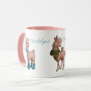 Pink Llamas Personalisiert Tasse